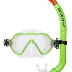 SCUBAPRO Conjunto de máscara y tubo Spider verde transparente