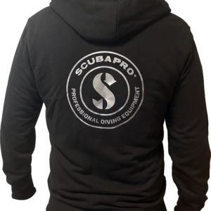 SCUBAPRO Sudadera con capucha y cremallera delantera negra talla S